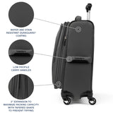 Travelpro Maxlite 5 Softside Expandable Luggage with 4 Spinner Wheels, Lightweight Suitcase, Men and Women, Shadow Grey, Carry-on 21-Inch