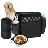 CLAWIST Dog Travel Bag - Airline Approved, 2 Food Containers, 2 Bowls, Treat Pouch & Accessories