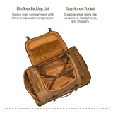 Eagle Creek Cargo Hauler XT Wheeled Duffel - Wheeled Backpack Duffel - Deployable Backpack Straps - Lockable U-Lid & Easy Access Compartment - 21.5" - Iron Orange