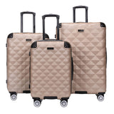 Kenneth Cole REACTION Diamond Tower Collection Lightweight Hardside Expandable 8-Wheel Spinner Travel Luggage, Rose Champagne, 3-Piece Set (20