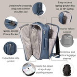 Baggallini Modern Convertible Travel Backpack - Lightweight 11.8"x17.7"x 8.5" Duffel Weekender w/Laptop Pocket