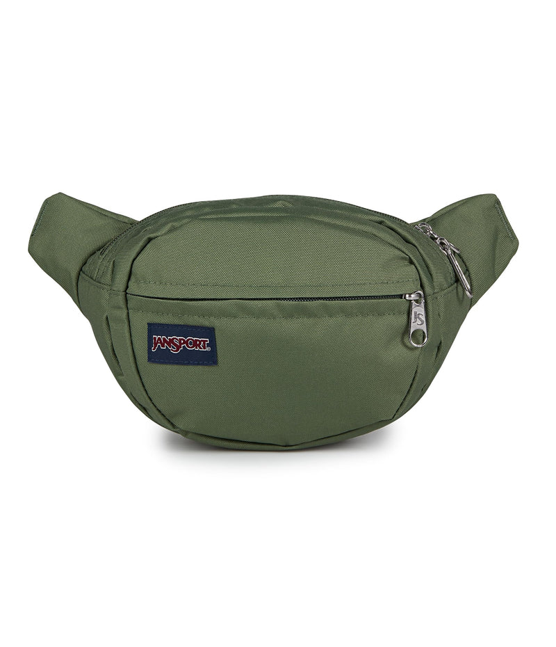 JanSport Fifth Avenue Fanny Pack Crossbody Bags for Women, Men - Stylish, Durable Waist Bag with Adjustable Belt, Main Zippered Pocket, Quick Stash Pocket, Travel Essentials, Cargo Green