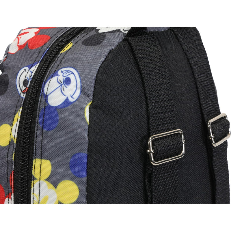 Disney Mickey Mouse Mini Backpack - 10" Exclusive Woven Small Backpack with Front Pocket | Adjusts to Fit Adults, Teens, Kids