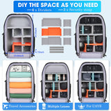 SDYSM Camera Backpack Bag Professional for DSLR/SLR Mirrorless Camera Waterproof 15.6 inch Tactical Camera Bags for Photographers with Rain Cover, Tripod Holder, Small Bag Photography Backpack Case