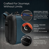 Briggs & Riley Medium Convertible Backpack Duffle Bag - Carry On for Men & Women, Use for Travel, Gym, or Work, Overnight Weekend Luggage, Shoulder Strap, Laptop Compartment - ZDX Collection, Ocean