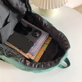 AFGWK Vintage Canvas Backpack for Women Grunge Hippie Cute Boho School Backpack Casual Y2K Aesthetic Backpack (Green)