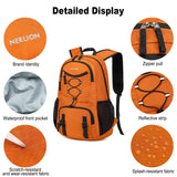 Nerlion Lightweight Foldable 35L Hiking Backpack Travel Backpack for Men Women Camping Waterproof Outdoor Hiking Daypack Backpack Orange