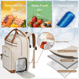 MATEIN Teacher Work Backpack with Lunch Compartment Detachable, 15.6 Inch Laptop Backpack with Organized Pocket, College Computer Backpacks Meal Prep Bag Gift for Women Nurse Commute Office