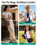 BAGSMART Puffer Crossbody Bum Bags for Women, Small Cross Body Purses for Women Travel & Work, Quilted Water-resistant Hobo