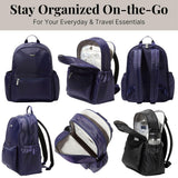 Baggallini Essential Laptop Backpack - 16x12 Inch Travel Backpack with 16" Laptop Sleeve - Lightweight Luggage Backpack