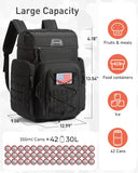 TOURIT 30L (42 Cans) Tactical Cooler Backpack – Military-Grade Insulated Back Pack with 16H Ice Retention, Leakproof Multi-Pocket Cooler Bag for Camping & Hiking, Featuring DIY Hook & Loop Panel
