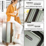 TRAVELARIM Hard Shell Luggage Sets with Spinner Wheels 4 Piece, Expandable Large Suitcases with TSA Lock, Travel Large Suitcase Set, Sage Green Luggage Set