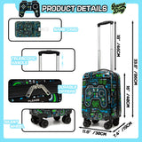Inprof Kid’s Luggage Set 3 Piece Suitcase Set 16’’ Hardside Luggage with Spinner Wheels Girls Boys Carry on Toddler Travel Rolling Suitcase Airline Approved