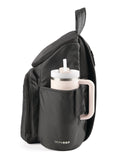 Skip Hop Diaper Bag Backpack with Portable Changing Pad Adjustable Pocket for 30 oz Tumblers 9 Total Pockets Insulated Packing Cubes Luggage Sleeve & Stroller Straps Fits a 14” Laptop Forma Next Black