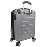 World Traveler Dejuno Compact 20" Carry-on Luggage with Laptop Pocket - Silver