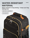 HOTOR Travel Backpack for Women - Large 15.6inch Laptop Computer Bag Water-Resistant Carry on Backpack Flight Approved Personal Item Travel Bag for Work, Business, College, Black, 13.0" x 7.9" x 17.3"