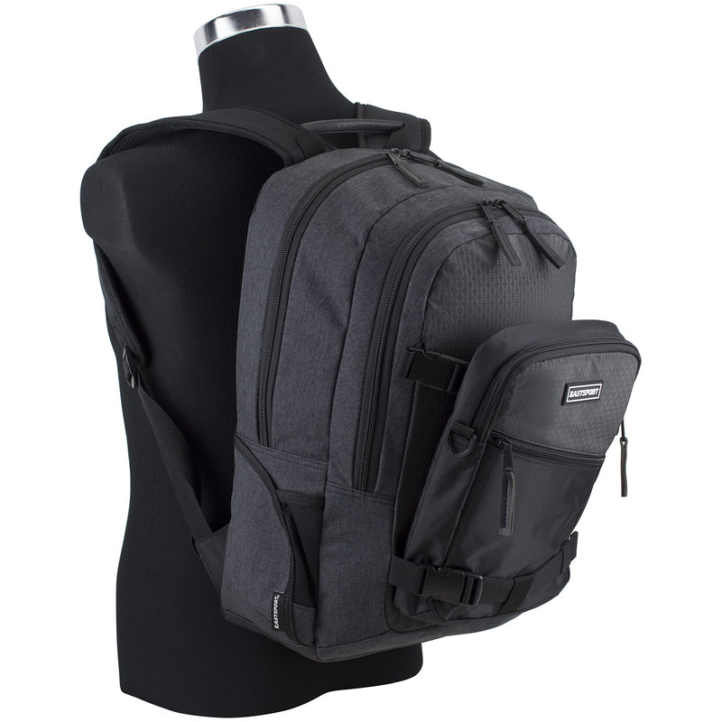 Eastsport (2 for 1) Universal Commuter Backpack w/Matching Shoulder Bag - Black