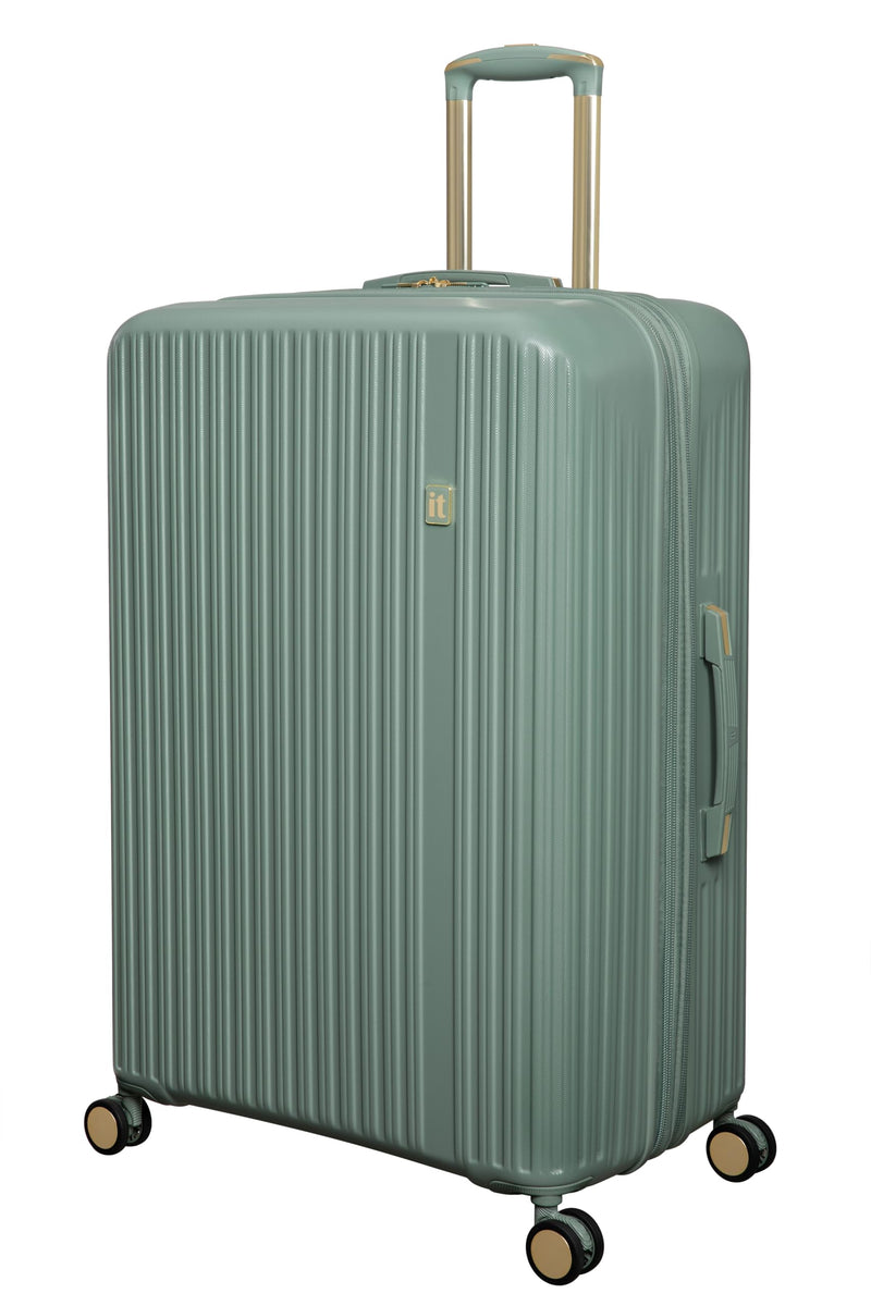 It Luggage Luxuriant 31" Hardside Checked 8 Wheel Expandable Spinner, Iceberg Green