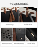 LOVEVOOK Laptop Bag for Women,15.6 Inch Work Tote Bag with Large Cup Holder,Leather Computer Bag Teacher Bag Handbag,Office Gifts for Women