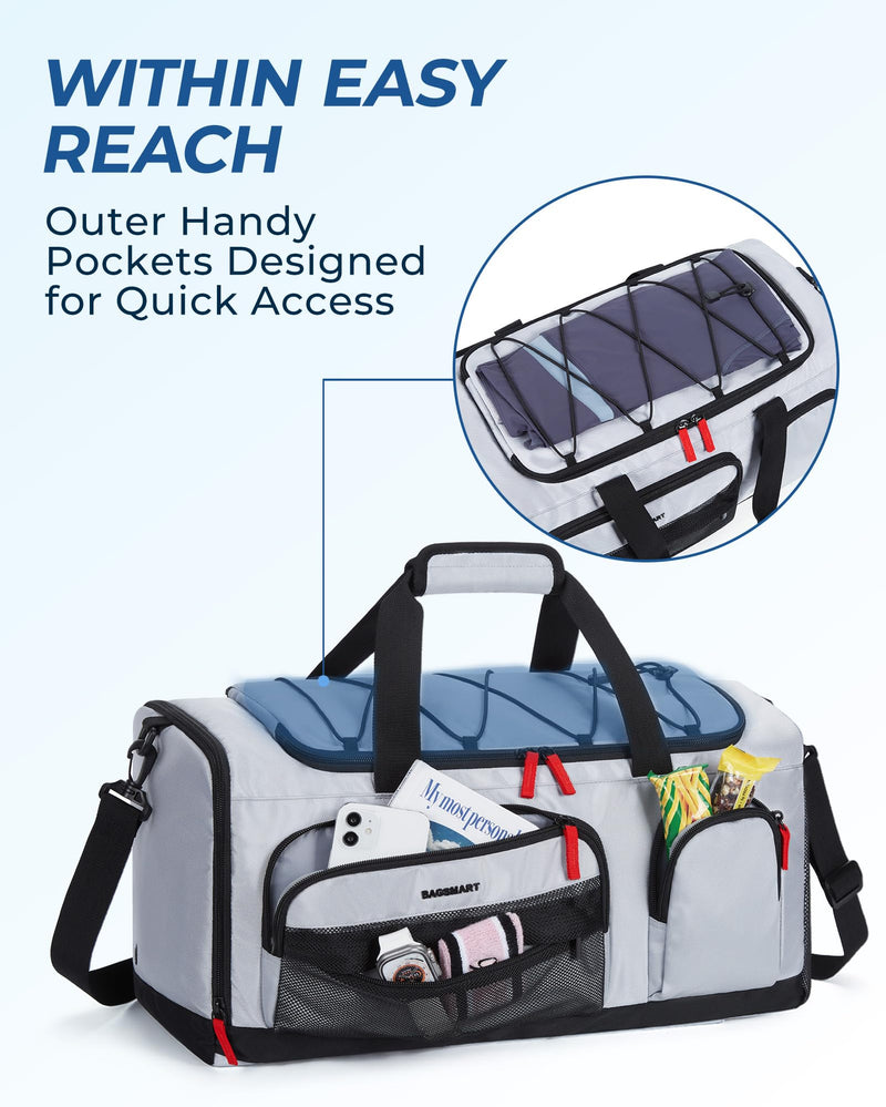 BAGSMART Gym Bag for Women & Men, Sports Travel Duffel Backpack with Shoe Compartment Laptop Compartment, Water Resistant Carry On Weekender Bag for Airplane