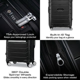 Samsonite Freeform 2-Piece Luggage Set - Carry-On & Large Checked Luggage with Dual Spinner Wheels - Durable Polypropylene Hardshell - TSA Lock, Airline-Approved - Expandable Hard Shell - Sky Blue