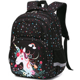 abshoo Cute Unicorn School Backpack For Girls Elementary Kindergarten Kids School Bag (Unicorn Black)
