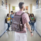 Handmade World Vintage Full Grain 20 Inch Leather Laptop LARGE Backpack Casual Bookbag Daypack Travel Rucksack (Brown)