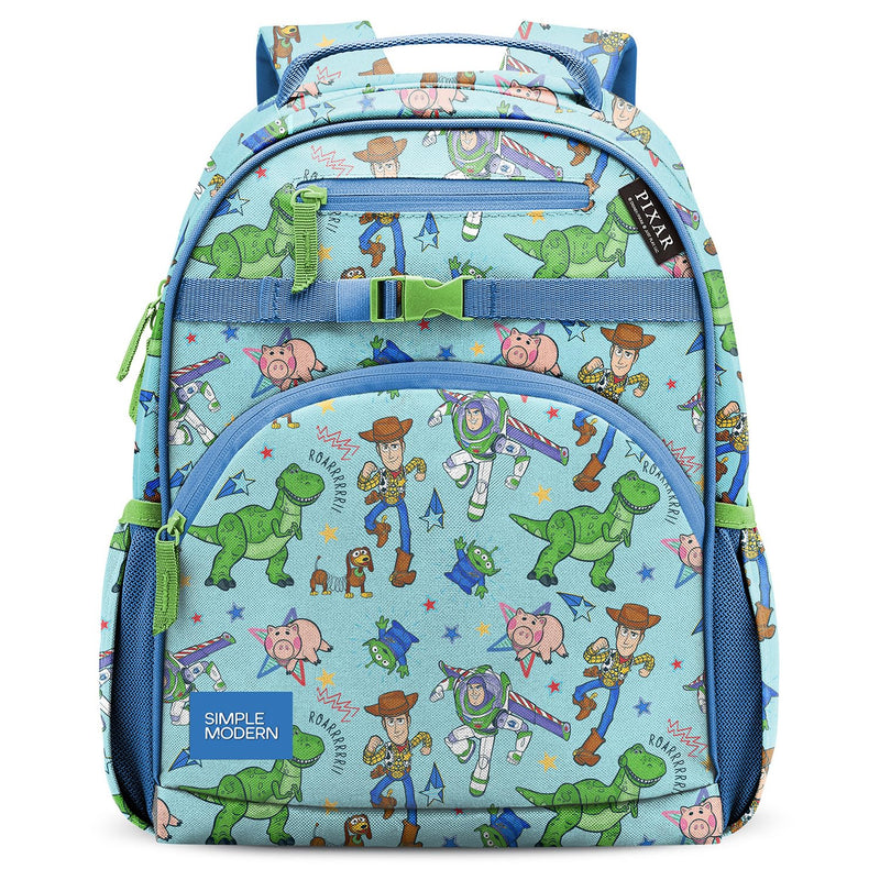 Simple Modern Medium Disney Pixar Toddler Backpack for School Girls and Boys | Kindergarten Elementary Kids Backpack | Fletcher Collection | Kids - 15" tall | Buzz and Woody Adventures