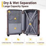 NZBZ Vintage Luggage Sets of 2, Vintage Suitcase Set for Women and Men, Cute Retro Luggage Sets Vintage Handmade Zipper Retro Trunk Luggage (Caramel Brown, 14inch & 28inch)