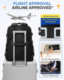 coofay Travel Backpack For Women Men Airline Approved Carry On Backpack Flight Approved Waterproof Sports Luggage Backpack Casual Daypack Small Hiking Backpacks Black Backpacks