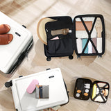TRAVELARIM Hard Shell Luggage Sets with Spinner Wheels 4 Piece, Expandable Large Suitcases with TSA Lock, Travel Large Suitcase Set, White Luggage Set