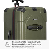 Traveler's Choice Maxporter II Polycarbonate Hardside Trunk with Spinner Wheels, Green, 31-Inch Trunk