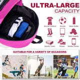 Himal OutdoorsSoccer Bag-Backpack for Soccer,Backpack for Football & Volleyball & Handball,Sports Bag with Separate Cleat and Ball Holder rose red