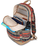 Kinmac New Bohemian Laptop Backpack with Massage Cushioned Straps Travel Outdoor Backpack for Laptop Up to 15.6 Inch
