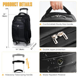 diwolor 35L Multi-Scene Detachable Handle Travel Rolling Backpack Airline Approved,360° Rotating Fit 15.6 Inch Laptop College Backpack With 4 Wheels,Carry on Luggage