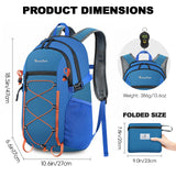 Seektop 20L Foldable Waterproof Hiking Backpack, Ultralight Small Lightweight Daypack Packable Backpack for Men Woman