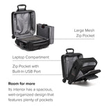 TUMI - Alpha Small Compact 4 Wheeled Brief - Men's Travel Underseat Carry On Bag - Fits up to 13" Laptop - 16.0" X 14.0" X 8.0" - Black