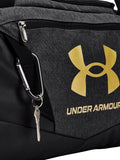 Under Armour Unisex-Adult Undeniable 5.0 Duffle, Black Medium Heather (002)/Metallic Gold, Small
