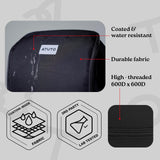 ATUTO Professional Black Laptop Backpack for Men 17 inch Compartment - Back Airflow & Fully Padded - Work & Travel Backpack for Men with Luggage Strap and Trolley Sleeve.