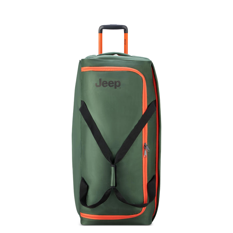 Jeep JS009D Two Wheel Rolling Travel Duffle Bag, Green, 27 Inch