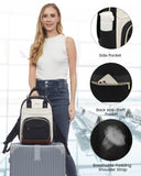 LOVEVOOK Small Backpack Purse for Women, Mini Backpack bag, Cute Fashion Backpack for Daily Travel Work, Beige-Black-Brown