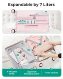 BAGSMART Carry On Luggage 22x14x9 Airline Approved with Spinner Wheels,100% PC Hardside Expandable Luggage with TSA Lock for Trips, 20 Inch Rolling Suitcases for Men Women,Pink