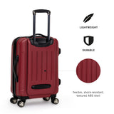 Kenneth Cole REACTION Renegade Luggage Expandable 8-Wheel Spinner Lightweight Hardside Suitcase, Scarlet Red, 20-Inch Carry On
