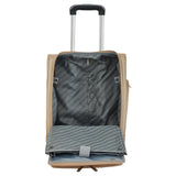 French Connection 16" Underseat Carry-On Luggage with USB/USB-C Ports, Toasted Almond