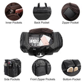 Travel Bag with Shoe Pouch,Weekender Overnight Bag Leather Large Carry On Bag