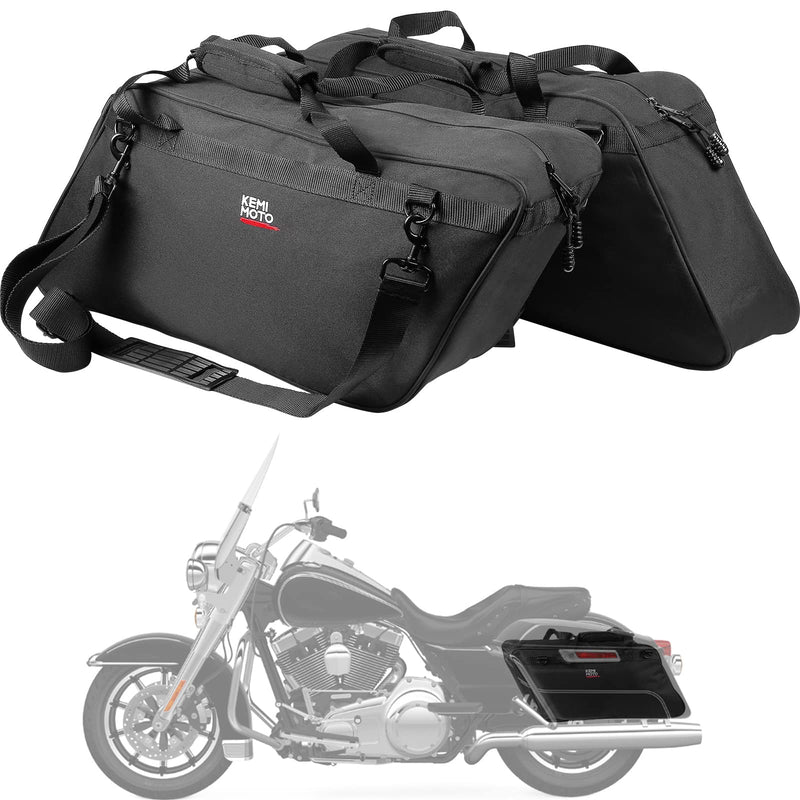 KEMIMOTO Saddlebag Liners 1 Pair Motorcycle Saddle Liner Bag 32L Hard Saddle Insert Travel Storage Bag Compatible with Touring Street Glide Road Glide Road King 1993-2023 1700 Royal Star