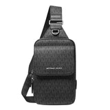 Michael Kors Men's Hudson Medium Flap Sling Pack/MK Signature Small, Black