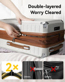LUGGEX Carry On Luggage 22x14x9 Airline Approved, PC Expandable Hard Shell Suitcases with Spinner Wheels, 20 Inch, Charcoal Metallic