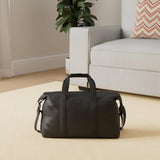 RAINS Hilo Weekend Bag - Black Waterproof Travel Duffel for Men and Women - Black Duffle with Coated Zip, Compression Straps, Adjustable Strap - 2 Year Warranty