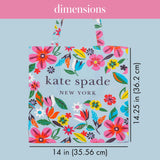 kate spade new york Cute Canvas Tote Bag for Women, Canvas Beach Bag, Book Tote with Pocket for Mother's Day, Safari Floral
